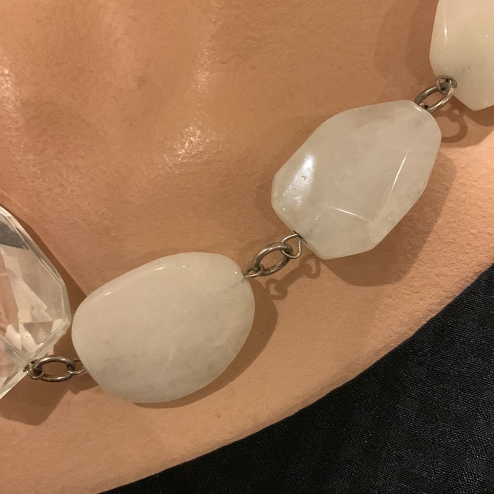 White Statement Necklace - image 2